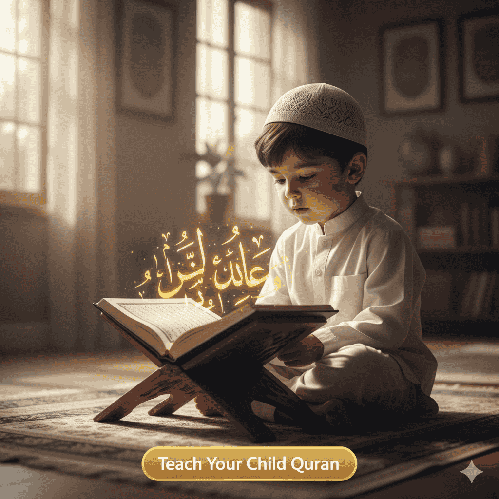 Kid learning Quran